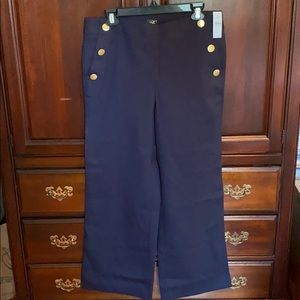 Navy Sailor inspired pants with gold buttons